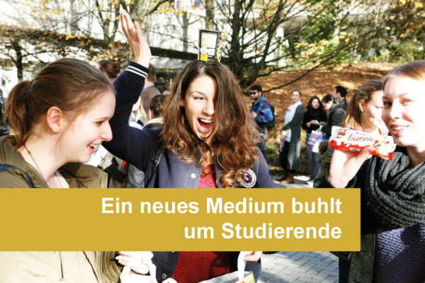 Ein neues Medium buhlt als Goodybag um die Aufmerksamkeit der Studierenden.